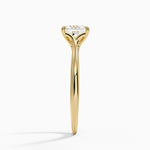 Freesia Cathedral Solitaire Ring Yellow Gold 18k Princess Engagement Ring