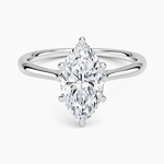 Freesia Cathedral Solitaire Ring Platinum Marquise Engagement Ring