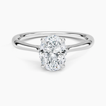 Freesia Cathedral Solitaire Ring Platinum Oval Engagement Ring