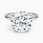 Freesia Cathedral Solitaire Ring Platinum Round Engagement Ring
