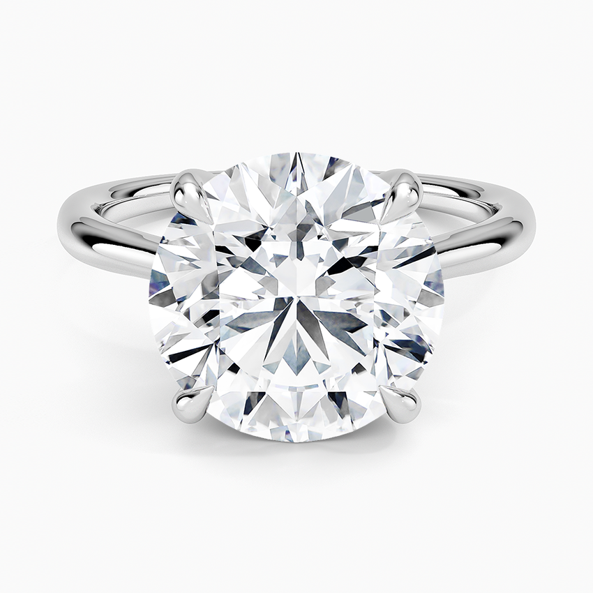 Freesia Cathedral Solitaire Ring Platinum Round Engagement Ring