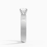 Peyton 4mm Satin Finish Solitaire Ring Platinum Cushion Engagement Ring