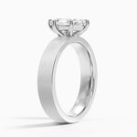Peyton 4mm Satin Finish Solitaire Ring Platinum Marquise Engagement Ring