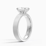 Peyton 4mm Satin Finish Solitaire Ring Platinum Radiant Engagement Ring