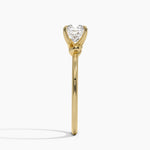 Entwined Solitaire Ring Yellow Gold 18k Cushion Engagement Ring