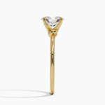 Entwined Solitaire Ring Yellow Gold 18k Oval Engagement Ring