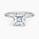 Entwined Solitaire Ring Platinum Asscher Engagement Ring