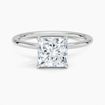 Entwined Solitaire Ring Platinum Princess Engagement Ring