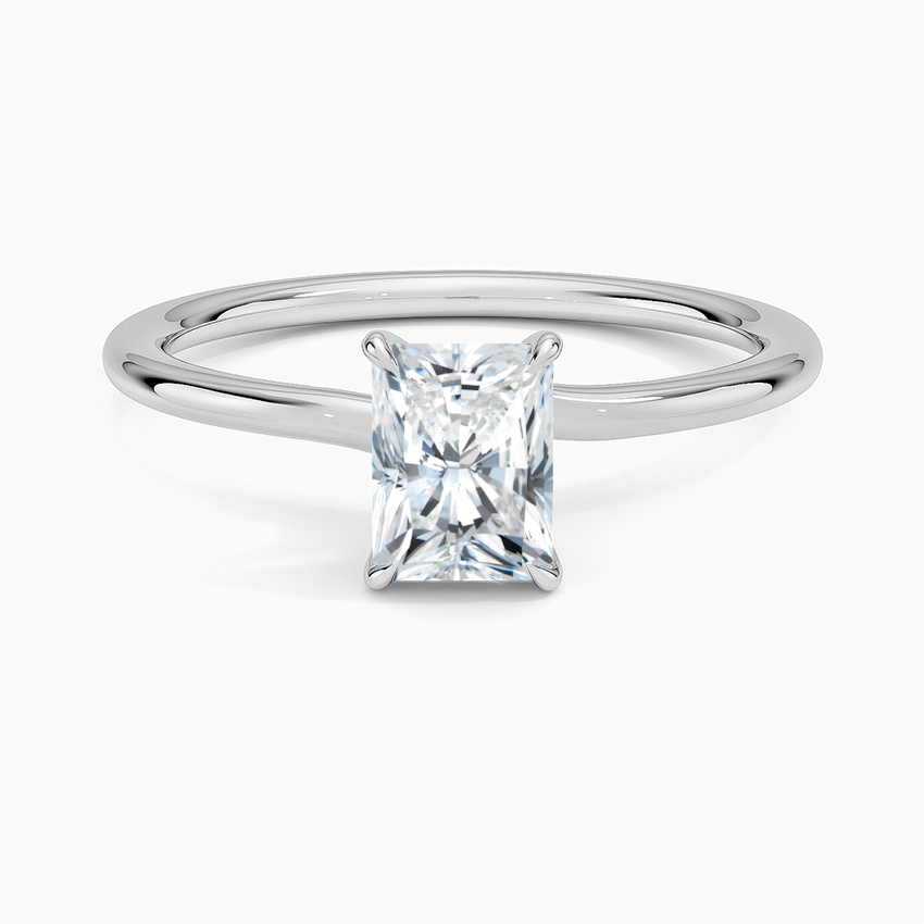 Entwined Solitaire Ring Platinum Radiant Engagement Ring