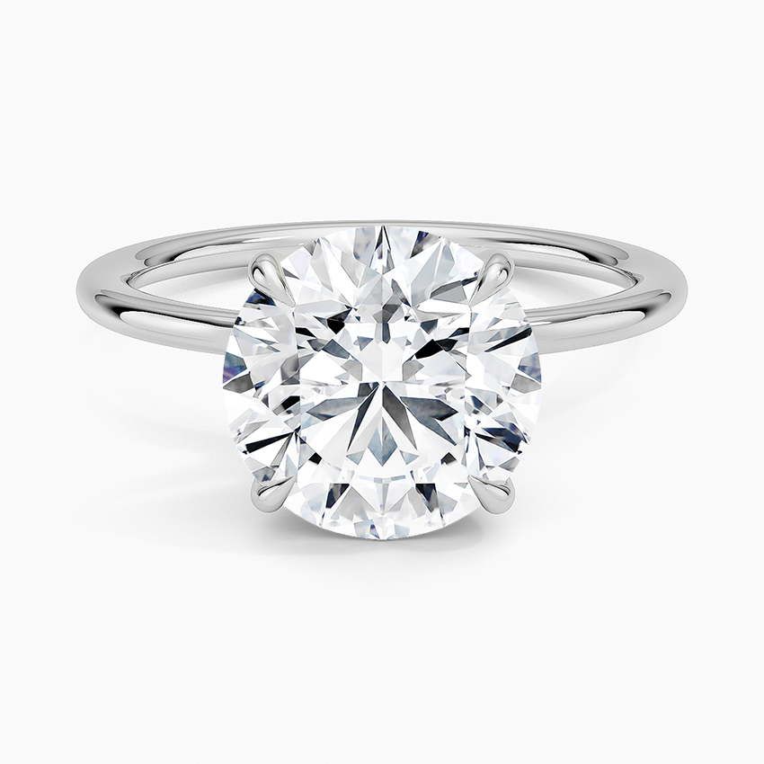 Entwined Solitaire Ring Platinum Round Engagement Ring