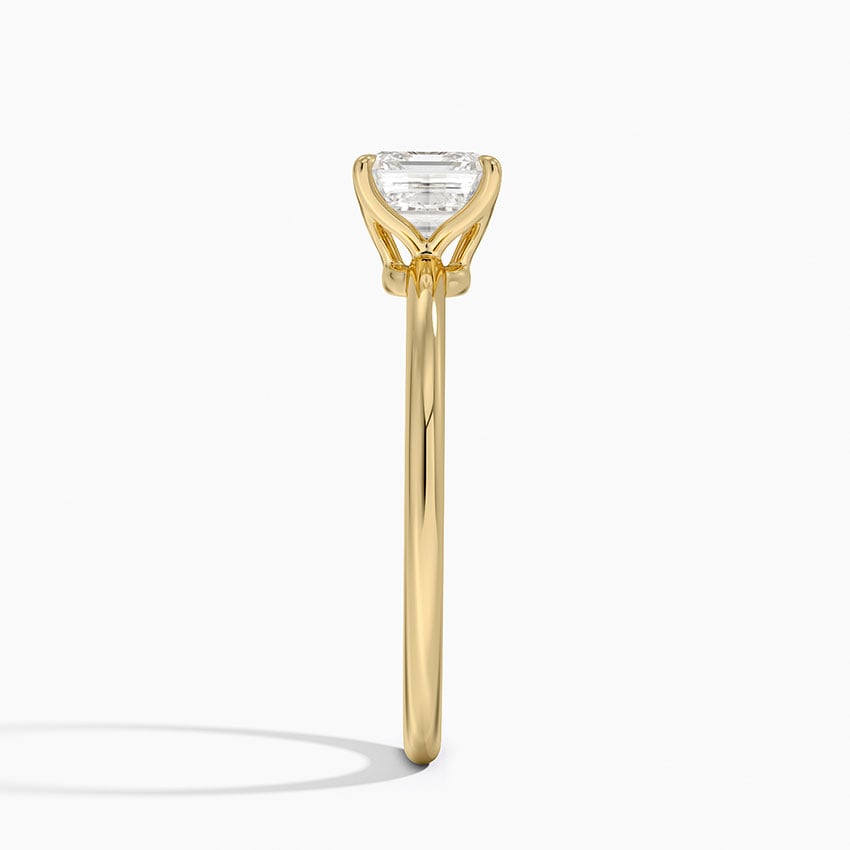Petite Elodie 1.5mm Ring Yellow Gold 18k Asscher Engagement Ring