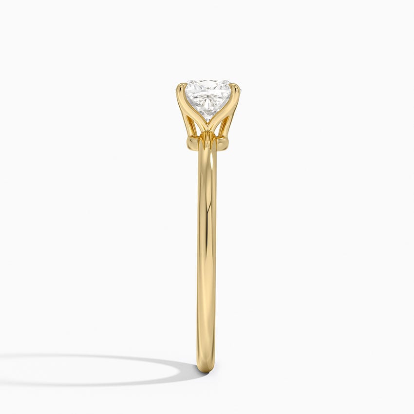 Petite Elodie 1.5mm Ring Yellow Gold 18k Cushion Engagement Ring