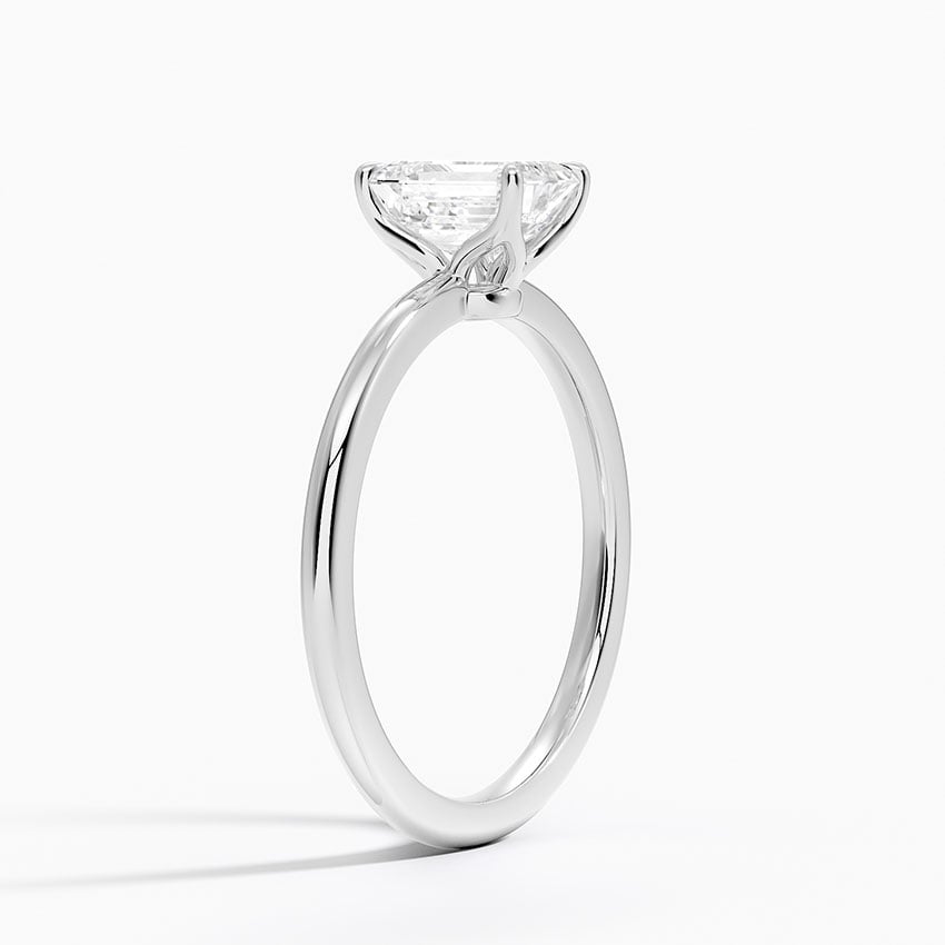 Petite Elodie 1.5mm Ring Platinum Emerald Engagement Ring