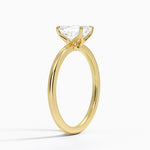 Petite Elodie 1.5mm Ring Yellow Gold 18k Emerald Engagement Ring