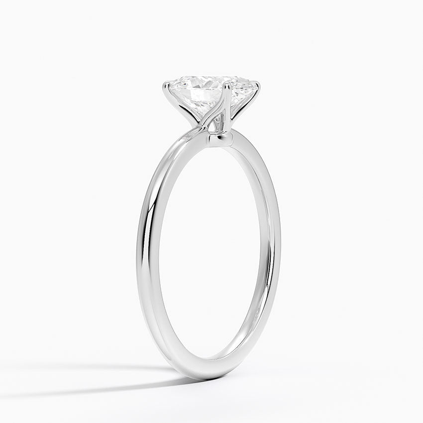 Petite Elodie 1.5mm Ring Platinum Oval Engagement Ring