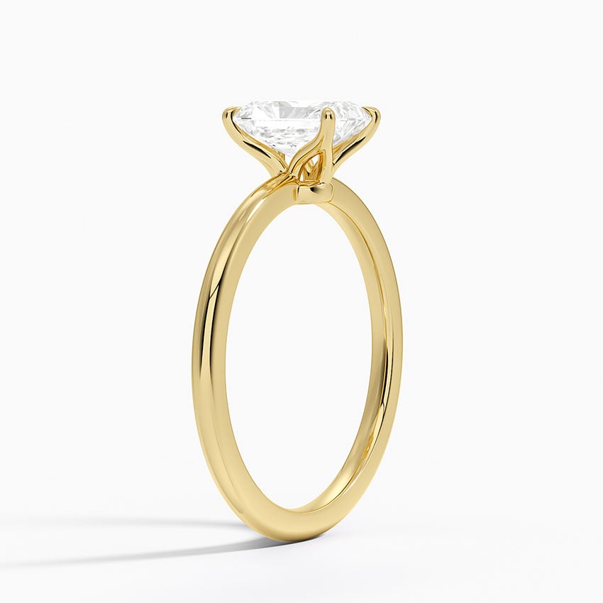 Petite Elodie 1.5mm Ring Yellow Gold 18k Radiant Engagement Ring