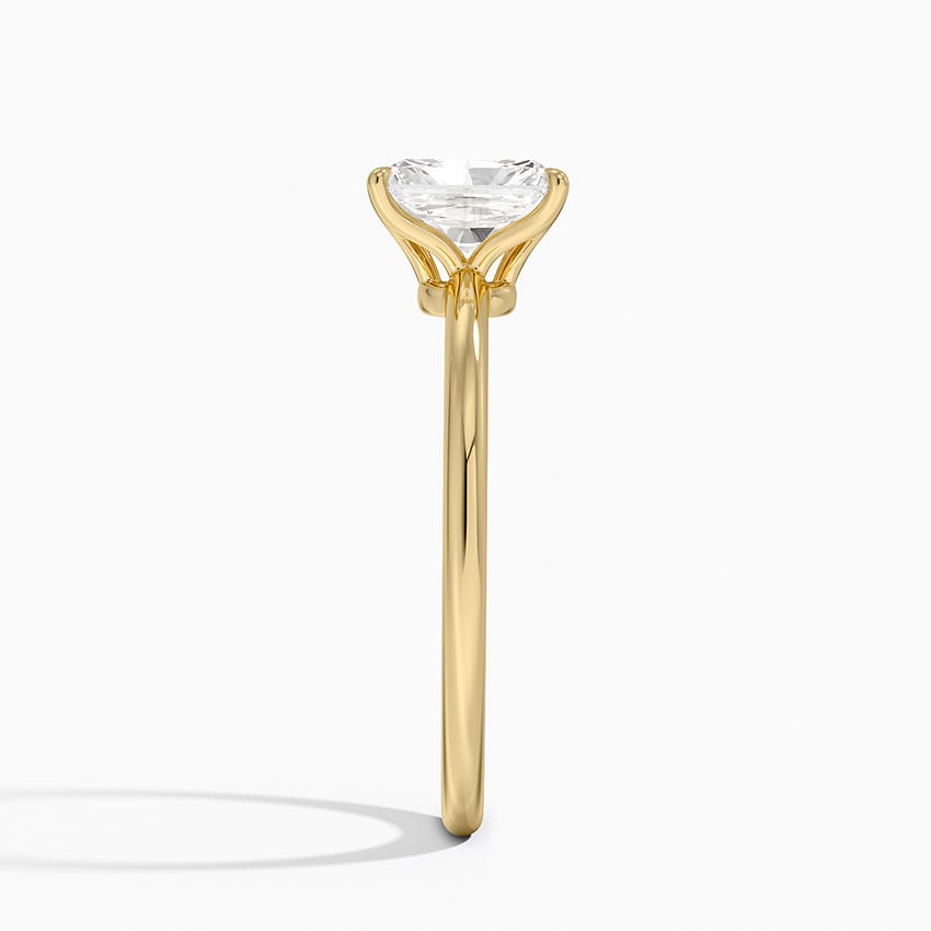 Petite Elodie 1.5mm Ring Yellow Gold 18k Radiant Engagement Ring