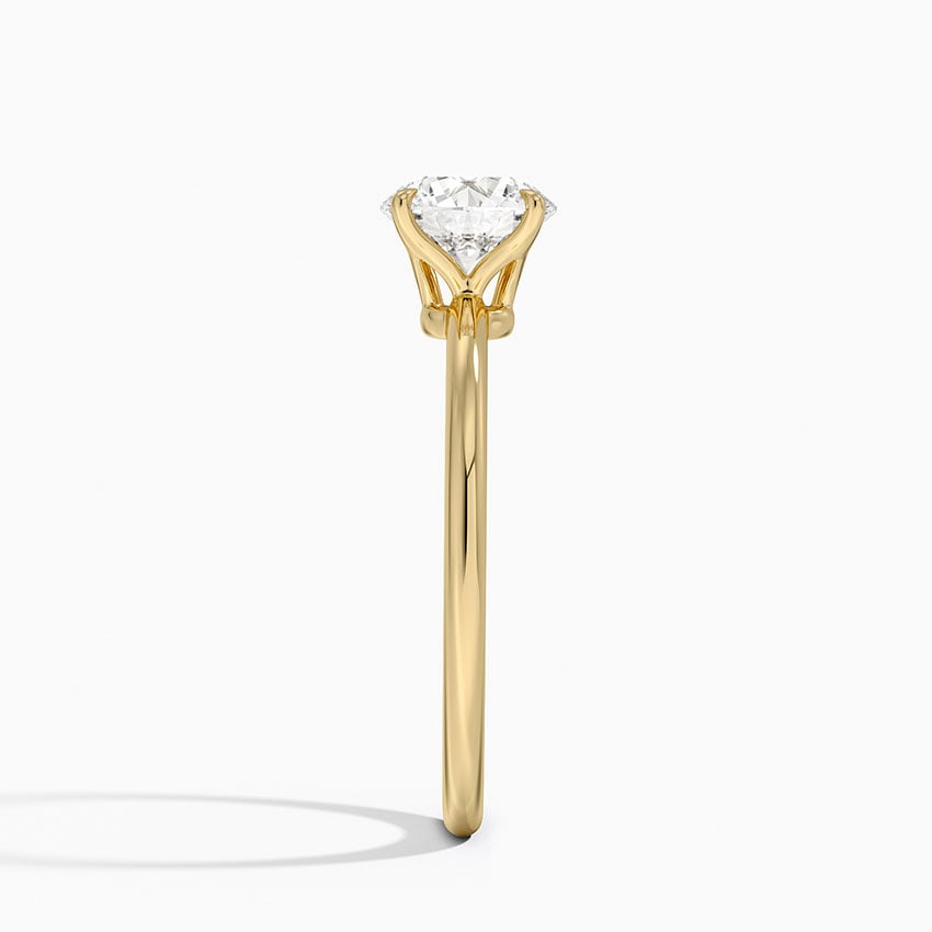Petite Elodie 1.5mm Ring Yellow Gold 18k Round Engagement Ring