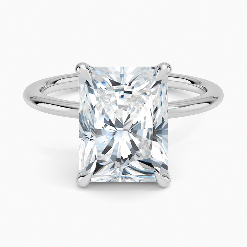 Petite Elodie 1.5mm Ring Platinum Radiant Engagement Ring