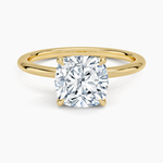 Petite Elodie 1.5mm Ring Yellow Gold 18k Cushion Engagement Ring
