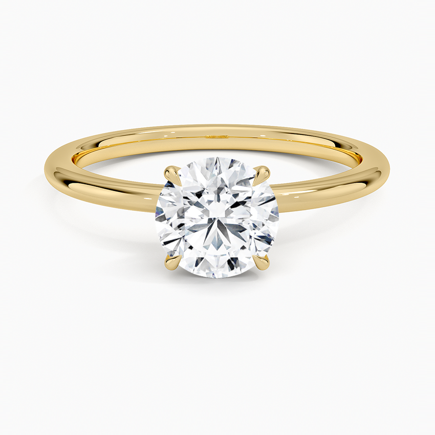 Petite Elodie 1.5mm Ring Yellow Gold 18k Round Engagement Ring