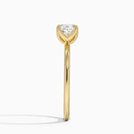1.5mm Petite Elodie Perfect Fit Solitaire Ring Yellow Gold 18k Cushion Engagement Ring