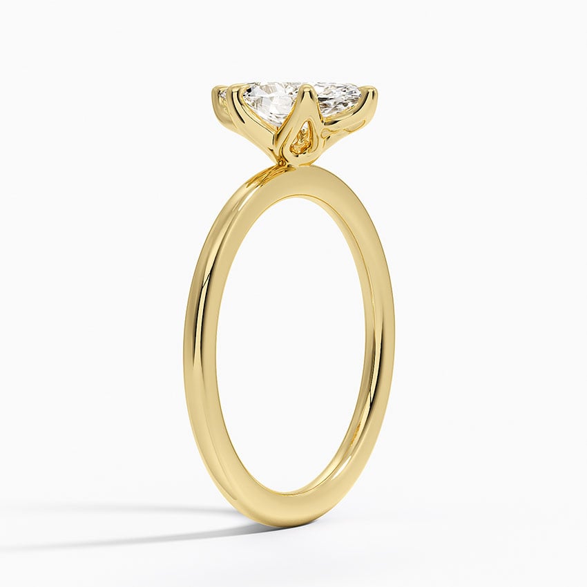 1.5mm Petite Elodie Perfect Fit Solitaire Ring Yellow Gold 18k Marquise Engagement Ring