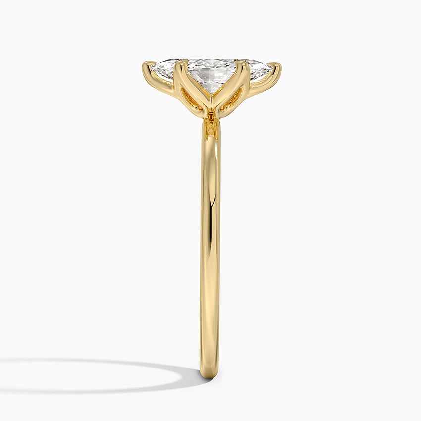 1.5mm Petite Elodie Perfect Fit Solitaire Ring Yellow Gold 18k Marquise Engagement Ring