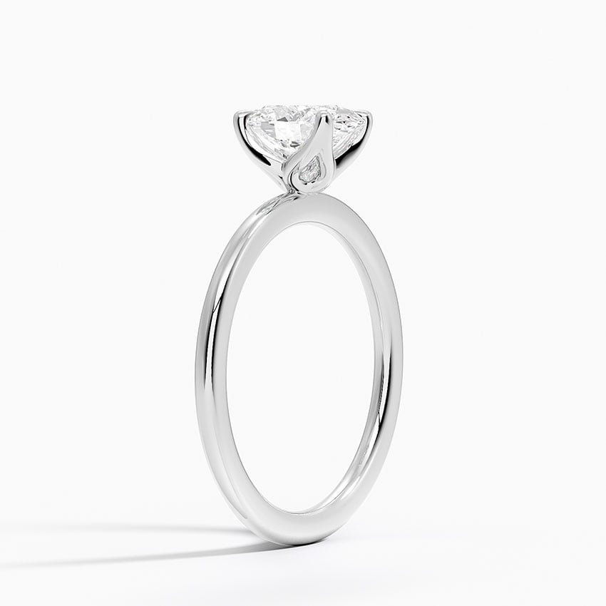 1.5mm Petite Elodie Perfect Fit Solitaire Ring Platinum Oval Engagement Ring