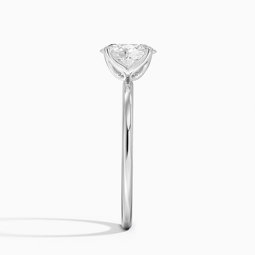 1.5mm Petite Elodie Perfect Fit Solitaire Ring Platinum Oval Engagement Ring