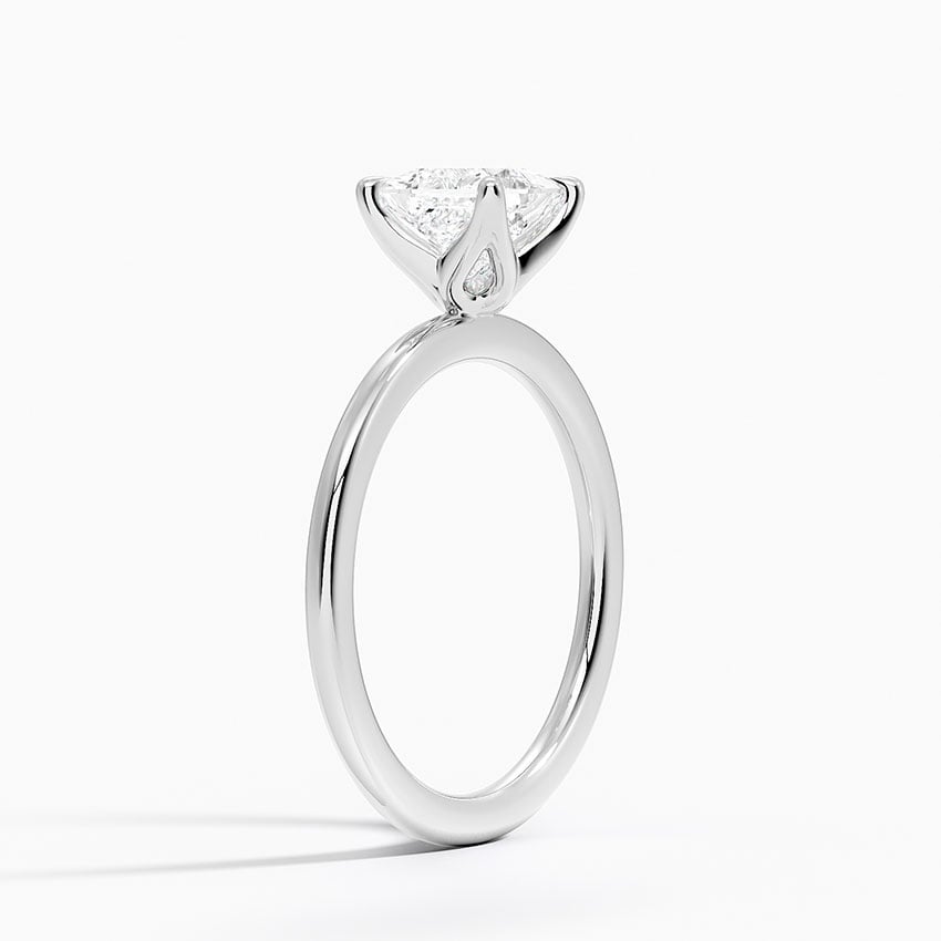 1.5mm Petite Elodie Perfect Fit Solitaire Ring Platinum Princess Engagement Ring