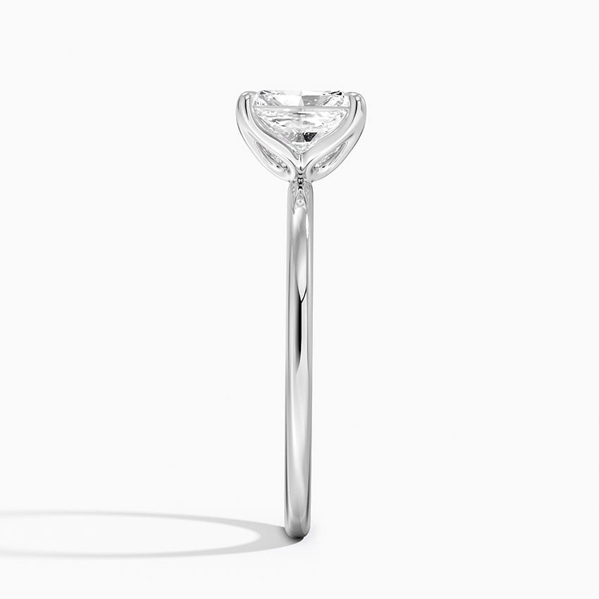 1.5mm Petite Elodie Perfect Fit Solitaire Ring Platinum Radiant Engagement Ring