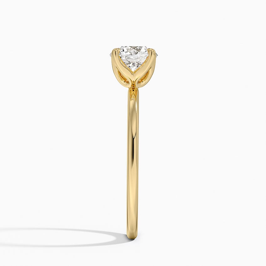 1.5mm Petite Elodie Perfect Fit Solitaire Ring Yellow Gold 18k Round Engagement Ring