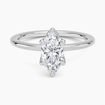 1.5mm Petite Elodie Perfect Fit Solitaire Ring Platinum Marquise Engagement Ring