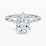 1.5mm Petite Elodie Perfect Fit Solitaire Ring Platinum Pear Engagement Ring