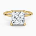 1.5mm Petite Elodie Perfect Fit Solitaire Ring Yellow Gold 18k Princess Engagement Ring