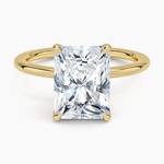 1.5mm Petite Elodie Perfect Fit Solitaire Ring Yellow Gold 18k Radiant Engagement Ring