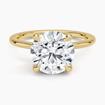 1.5mm Petite Elodie Perfect Fit Solitaire Ring Yellow Gold 18k Round Engagement Ring