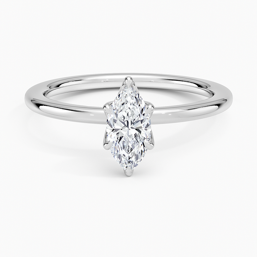 Esme Perfect Fit Solitaire Ring Platinum Marquise Engagement Ring