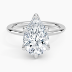 Esme Perfect Fit Solitaire Ring Platinum Pear Engagement Ring