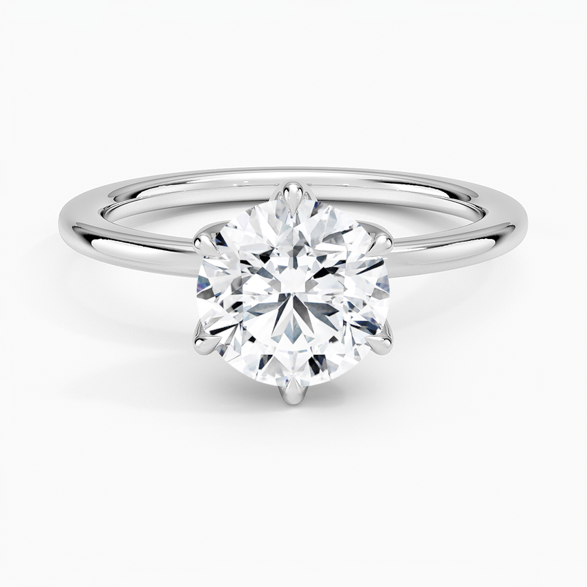 Esme Perfect Fit Solitaire Ring Platinum Round Engagement Ring
