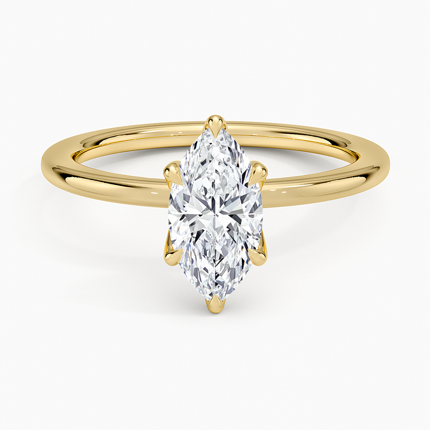 Esme Perfect Fit Solitaire Ring Yellow Gold 18k Marquise Engagement Ring