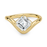 Silhouette Solitaire Engagement Ring 18K Yellow Gold AS