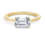 Morgan East-West Solitaire Engagement Ring 18K Yellow Gold EM