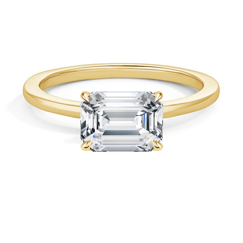 Morgan East-West Solitaire Engagement Ring 18K Yellow Gold EM