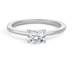 Morgan East-West Solitaire Engagement Ring 18K White Gold RA