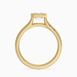 Luna 4mm Bezel Ring Yellow Gold 18k Asscher Engagement Ring