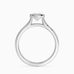 Luna 4mm Bezel Ring Platinum Cushion Engagement Ring