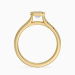 Luna 4mm Bezel Ring Yellow Gold 18k Emerald Engagement Ring
