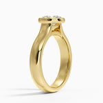 Luna 4mm Bezel Ring Yellow Gold 18k Oval Engagement Ring